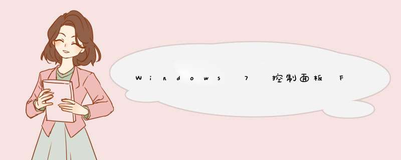 Windows 7 控制面板 Flash Player